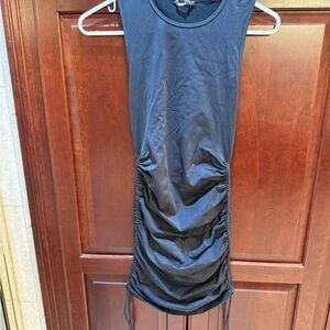 Zara Black Ruched bodycon Dress